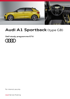 SSP 674 Audi A1 Sportback (type GB) - Self-Study Programme